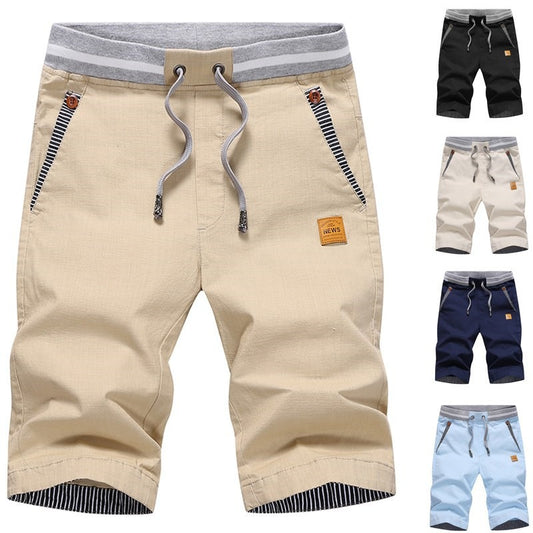 Mens Beach Pants Summer Casual Pants Pure Cotton Quick Drying Mens Shorts Sports Large Beach Pants Men