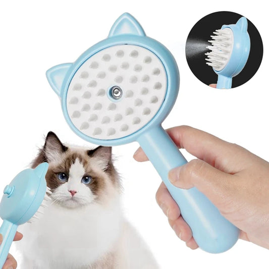 Cepillo de vapor para gatos, cepillo para perros, espray eléctrico, cepillos para el pelo de gatos, peine de masaje para el cuidado de mascotas, depilación, accesorios para mascotas