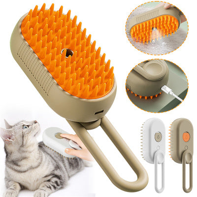 Cat Steam Brush Steamy Dog Brush 3 In 1 Electric Spray Cat Hair Brushes For Massage Pet Grooming Comb Hair Removal Combs Pet Pro