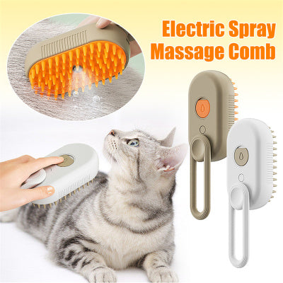 Katzen-Dampfbürste, dampfende Hundebürste, 3-in-1-Elektrospray, Katzenhaarbürsten für Massage, Haustierpflegekamm, Haarentfernungskämme, Pet Pro