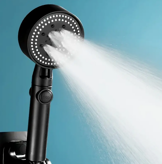 Cabezal de ducha de alta presión, rociador de mano multifuncional con 5 modos, cabezal de ducha de chorro de agua desmontable ajustable de 360 ​​°, 1 ud.