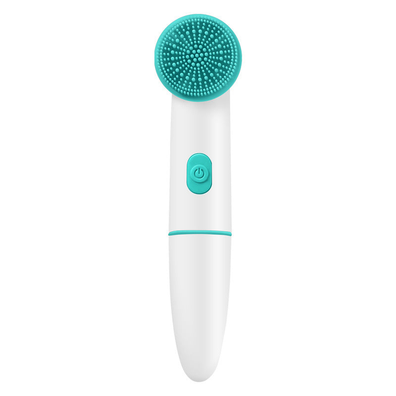 2-Speed 2-In-1 Silicone Facial Cleanser Sonic Vibration Face Wash Brush Electric Face Wash Pore Cleanser
